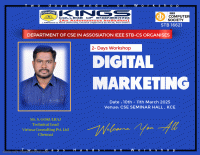 2 Days Workshop with Handson Digital Marketing 2025 Workshop Poster